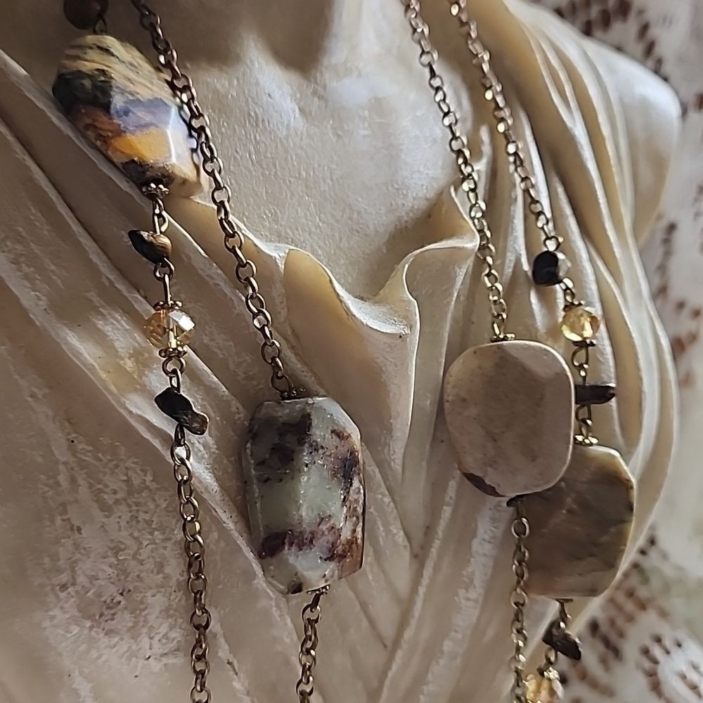 Vintage Pier 1 Natural Stone Necklace